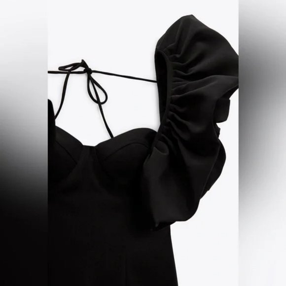 ZARA VOLUMINOUS SHORT DRESS - Picture 7 of 9